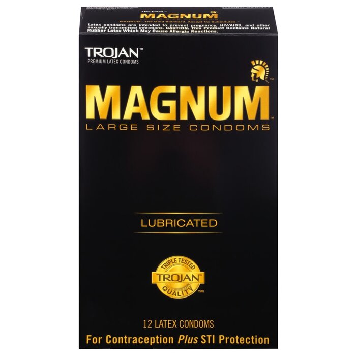 Trojan Magnum Lubricated Condoms - 12 Pack