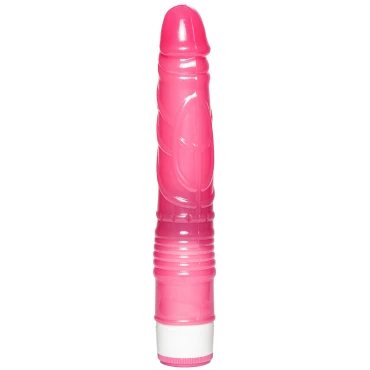 Pink Passion Vibrating Super Dildo - 8.5 Inch