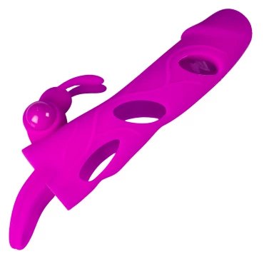 Bonus Round Pink Silicone Vibrating Rabbit Cock Sleeve