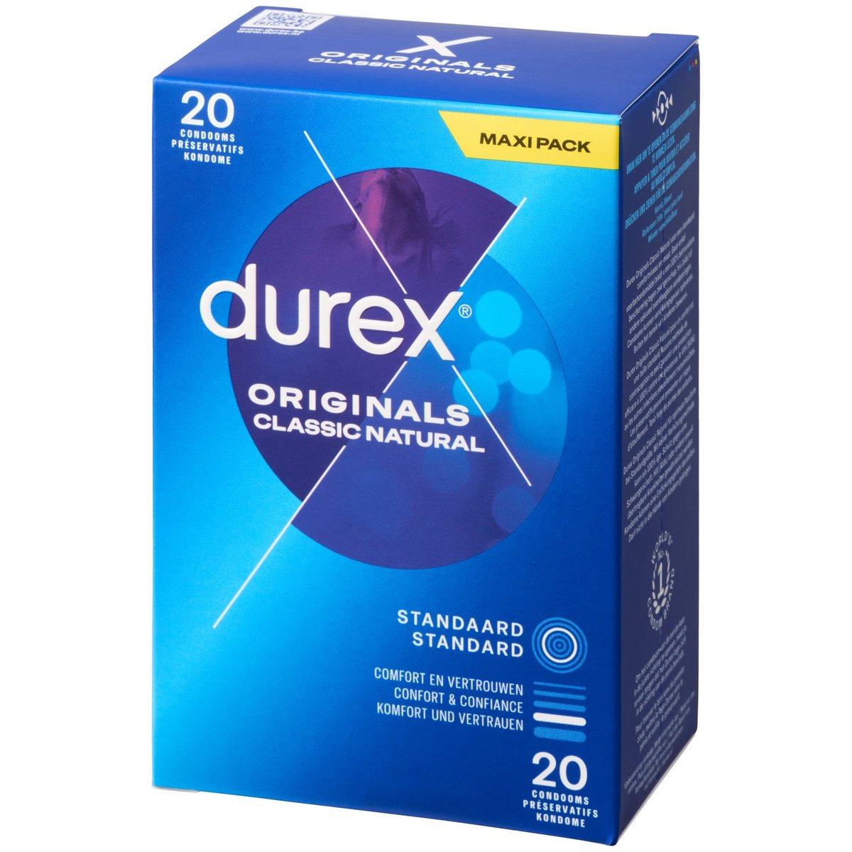 Durex Originals Classic Natural Condoms 20 Pack - Clear