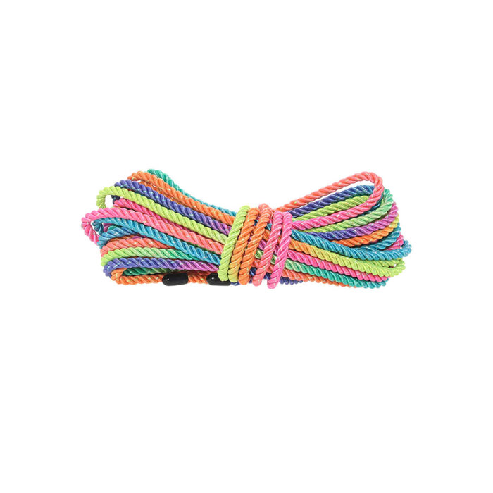 Ouch! Nylon Bondage Rope - 10 Meters - Multicolor Bright