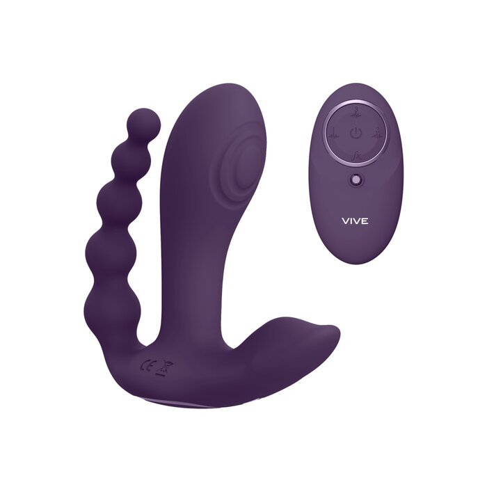 Kata - Pulse Wave and Double Penetration Vibrator - Purple