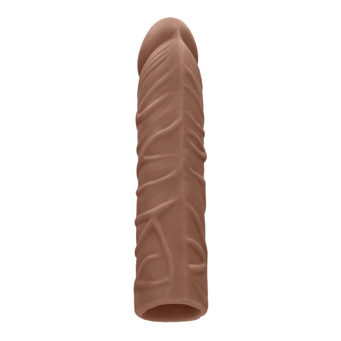 RealRock Penis Sleeve - 7" - Caramel