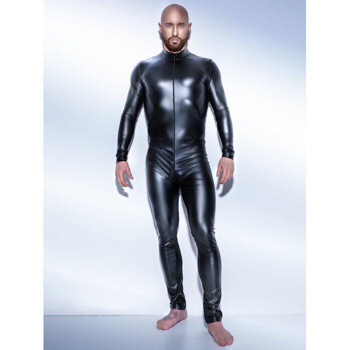 Powerwetlook Catsuit with Two-Way Zipper