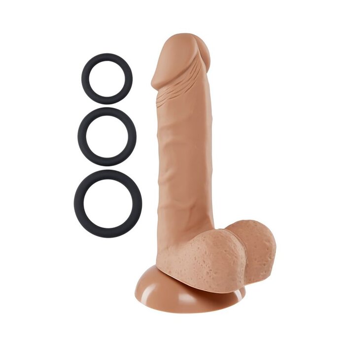 Pro Sensual Premium Silicone Dong - 6" - Caramel