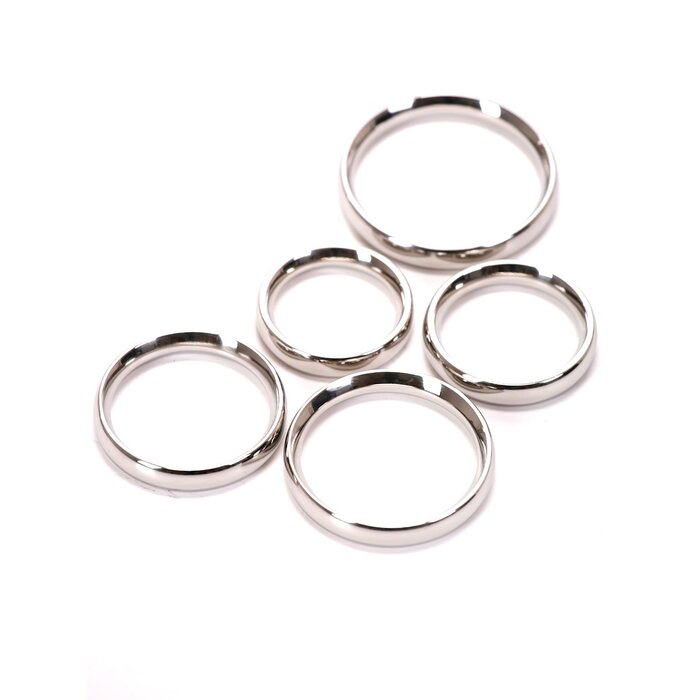 5 Piece Metal Cock Ring Set