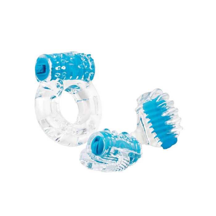 Screaming O Vibroman Vibrating Kit - Clear/Blue