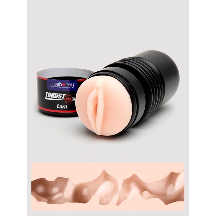 THRUST Pro Ultra Lara Self-Lubricating Realistic Vagina Cup - Flesh Pink