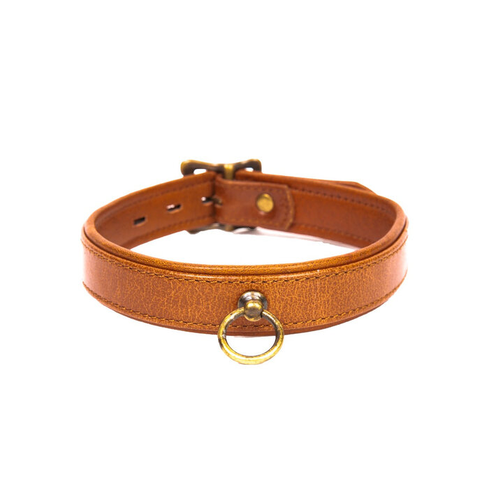 Brown Vintage Style Leather Collar