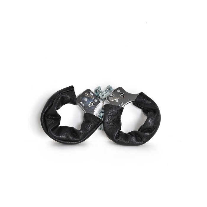 Black Leather and Metal Handcuffs