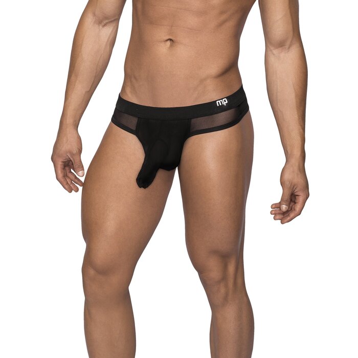 Mesh Hose Thong - Black