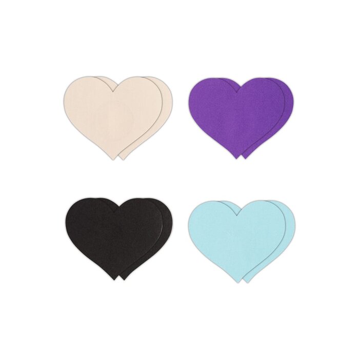Pretty Pasties - Heart I - Assorted - 4 Pair Set
