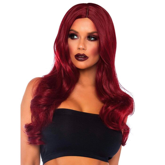 Leg Avenue Long Wavy Red Wig - One size - Red