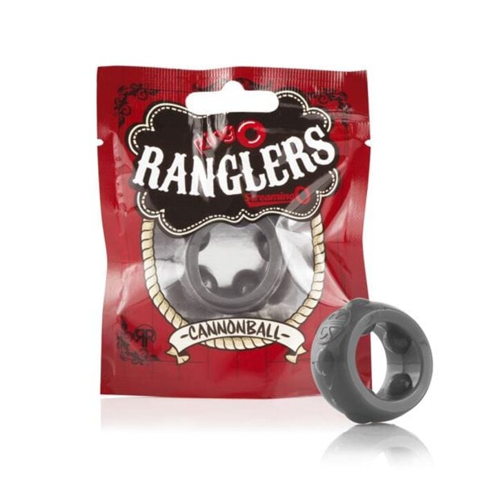 Screaming O RingO Rangler Cannonball Grey Cock Ring