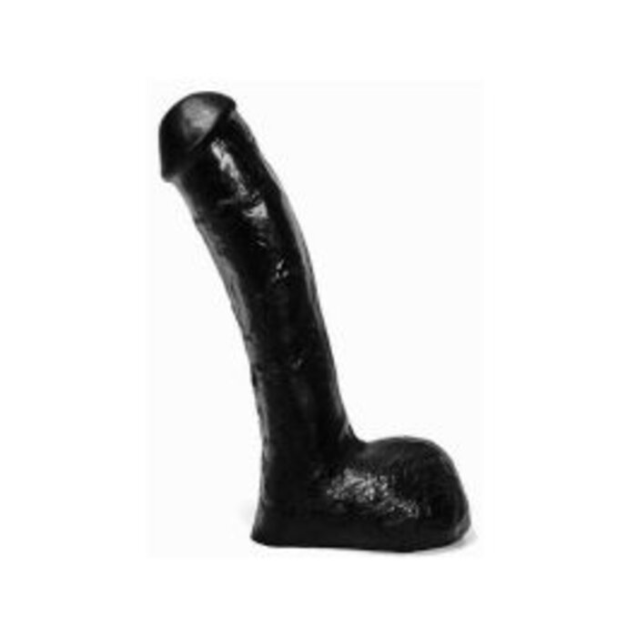 All Black - 9 inch Curved Dildo