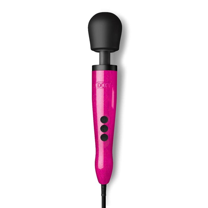 Doxy Die Cast Powerful Hot Pink Wand Vibrator: Premium Silicone Vibrating Massager