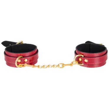 Scarlet Shackle Red Faux Leather Handcuffs