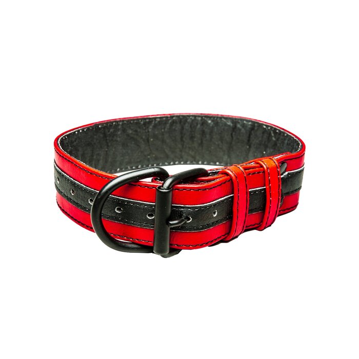 Bulldog Bondage Collar Black/Red - One Size