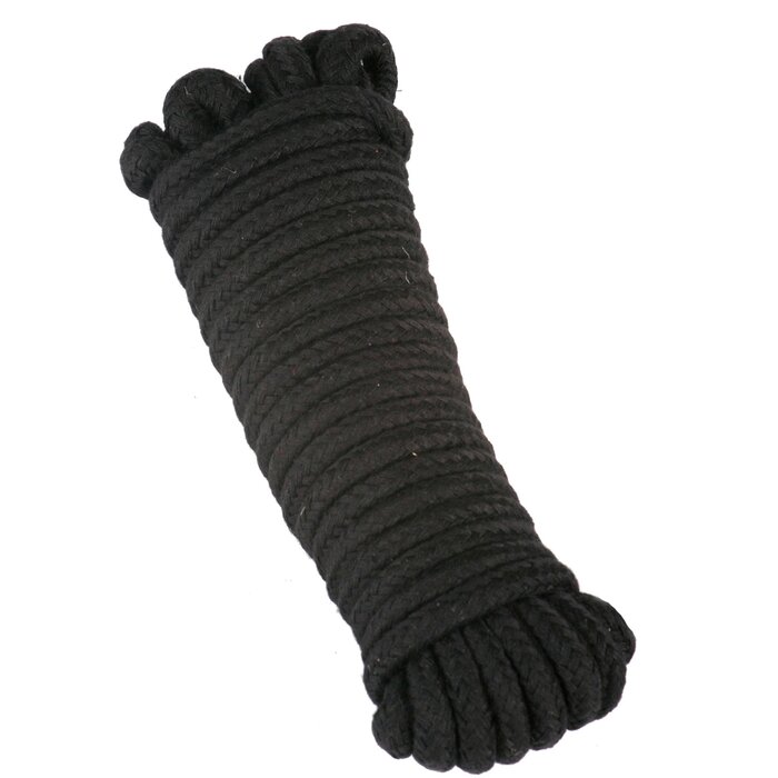 10m Cotton Bondage Rope in Black