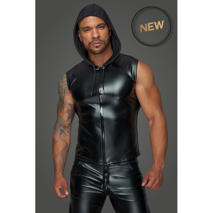 Hooded Shirt with Two-Way Zipper