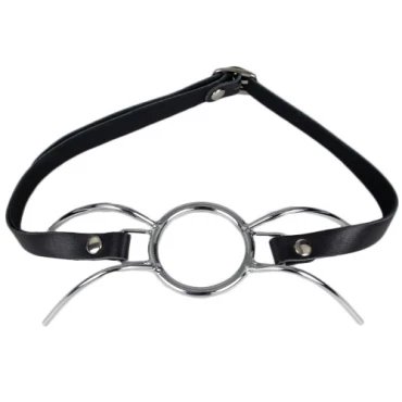 Torment Slimline Leather Spider Mouth Gag