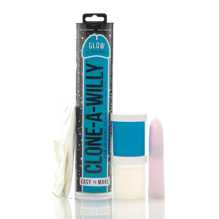 Clone-A-Willy Glow In The Dark Vibrator Kit - Blue