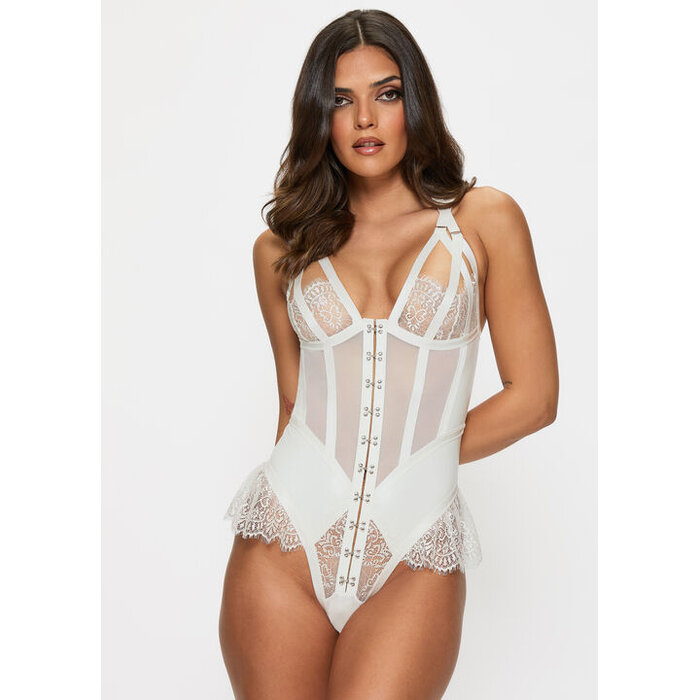 Ann Summers Exuberant Crotchless Teddy, Ivory