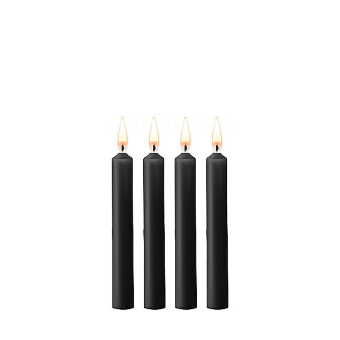 Teasing Wax Candles - Small - 4 Pack - Paraffin - Black