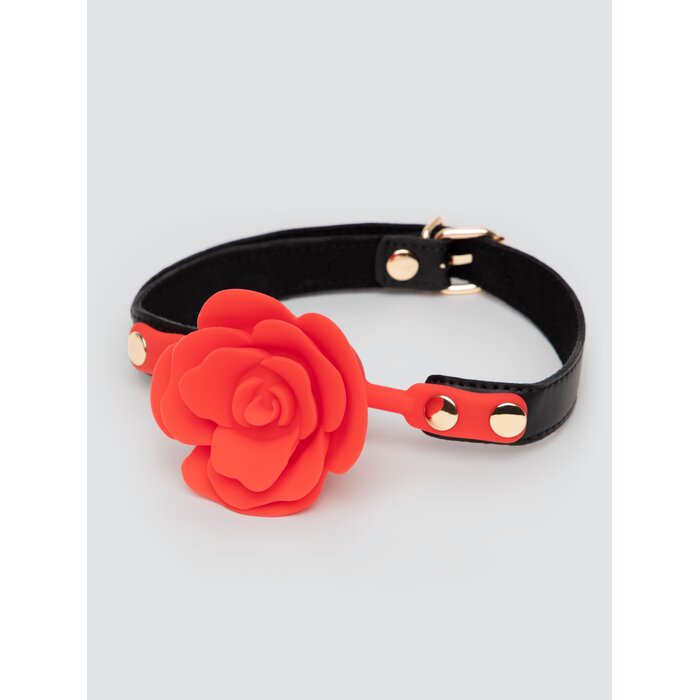 Lovehoney Wild Bloom Silicone Rose Ball Gag - Black
