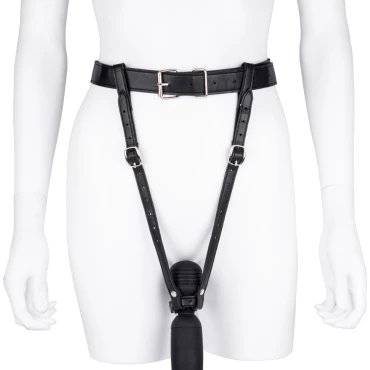 Climax Control Faux Leather Wand Harness Belt