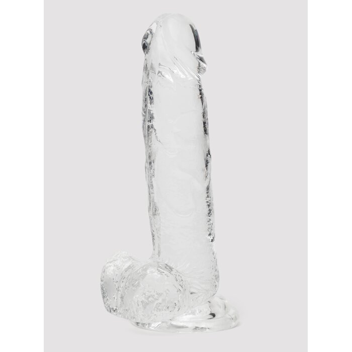 Lovehoney Enjoy Clear Dildo with Balls 8 Inch - Clear