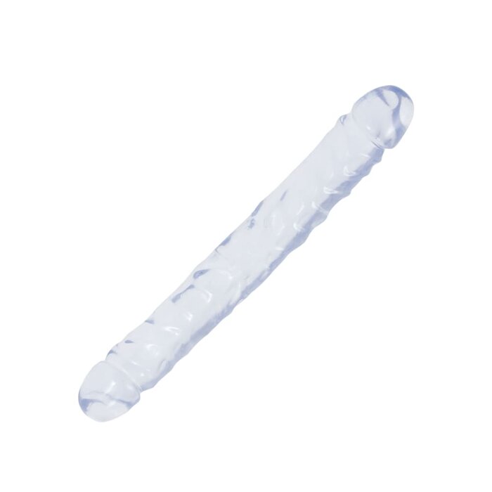 Crystal Jellies® 12" Jr. Double Dong - Clear
