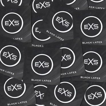 EXS Black Latex Condoms - 25 Pack