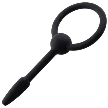 Noir Nexus Silicone Penis Plug with Through-Hole - 7.5cm