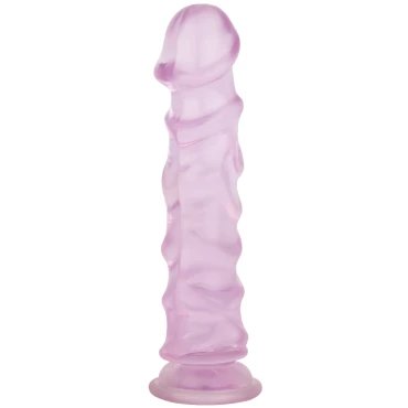 Nobbly Jobbly Purple Jelly Suction Cup Dildo - 9 Inch