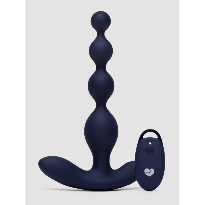 Lovehoney Remote-Control Bendable Vibrating Anal Beads - Blue