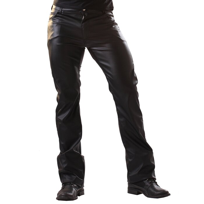 Leatherette Classic Cut Jeans