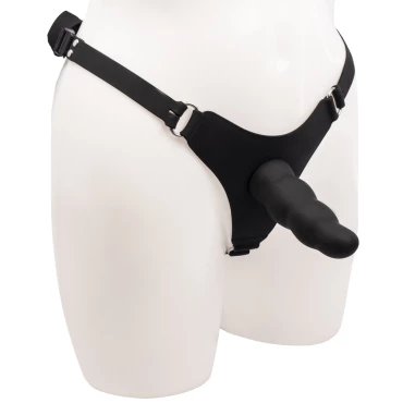 Wave Rider Black Silicone Strap-On Dildo