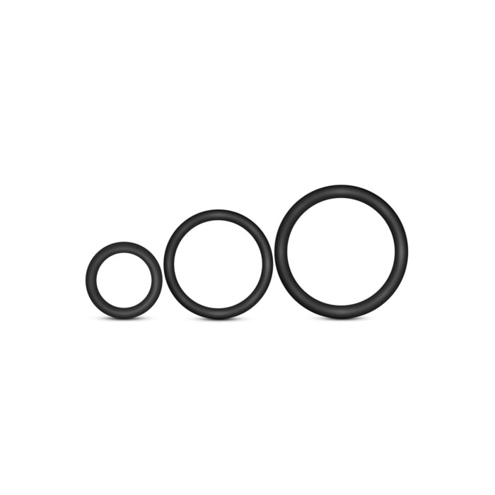 Performance - VS4 Pure Premium Silicone Cock Ring Set - Black