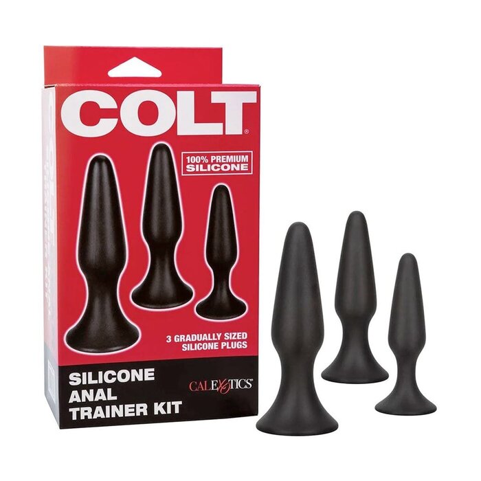 COLT Silicone Anal Trainer Kit: 3 Piece Graduated Plug Set