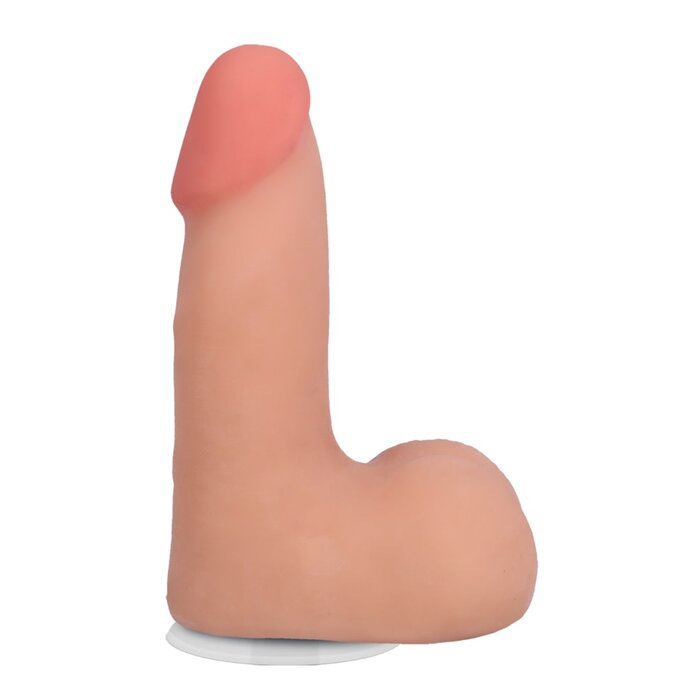 The Realistic Cock - With Removable Vac-U-Lock Suction Cup - ULTRASKYN - 5" (with Balls) - Vanilla