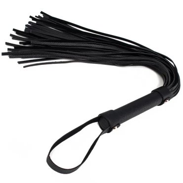 Chastiser Studded Faux Leather Flogger - 21 Inch