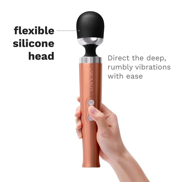 Le Wand Diecast Rechargeable Massager Rose Gold - Multiple Vibration Modes, USB
