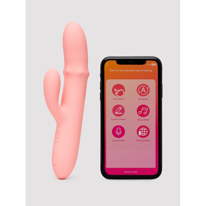 Svakom Mora Neo Interactive Rabbit Vibrator with Thrusting Beads - Pink