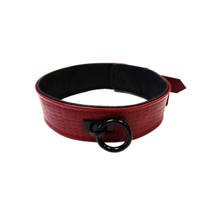 Burgundy Anaconda Print Collar