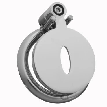 Hard Stop Flat Stainless Steel Chastity Cage