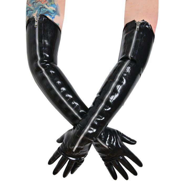 Latex Shoulder Gloves with Zip