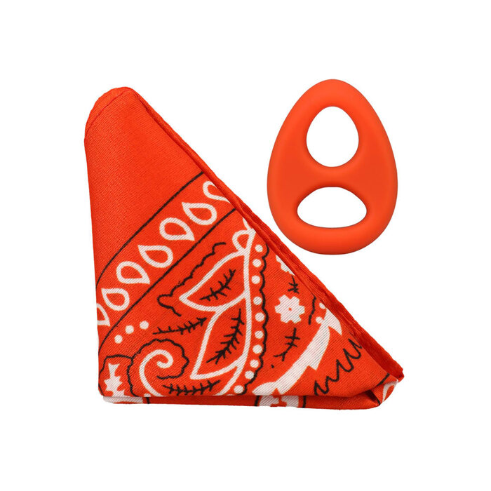 ROCK SOLID The Code - Silicone C-Ring with Bandana - Orange