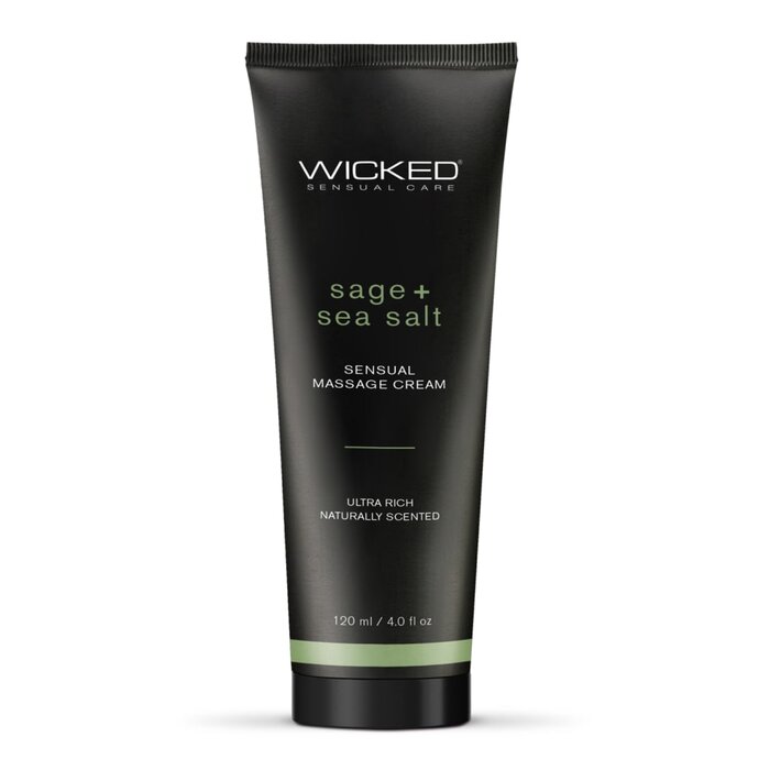 Wicked Sensual Massage Cream - Sage and Sea Salt - 4 oz.