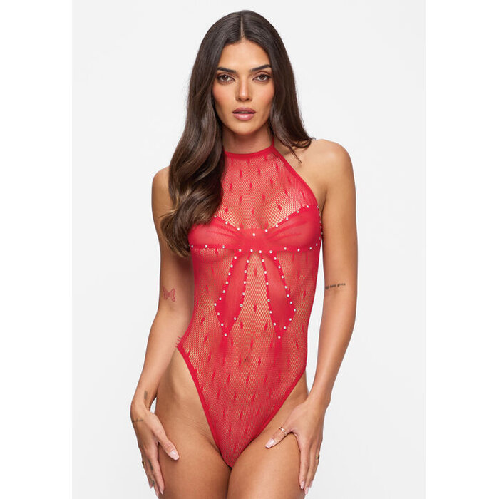 Ann Summers Sweet Surprise Crotchless Body, Bright Red
